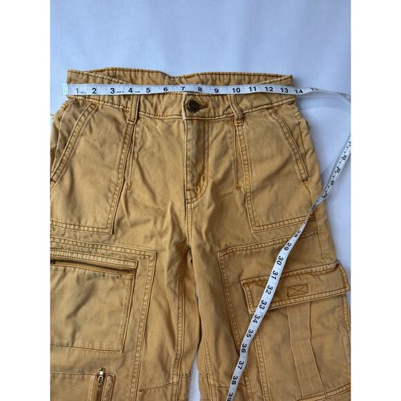 Baggy Grunge BDG Extreme Wide Leg Utility Skater Cargo Pants Jeans Mustard 24 - Picture 4 of 13